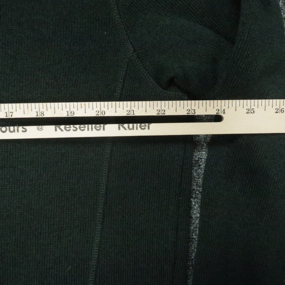 LL Bean Jacket Men Large Green Sweater Fleece Slightly Fitted Full Zip Pockets - Picture 5 of 7